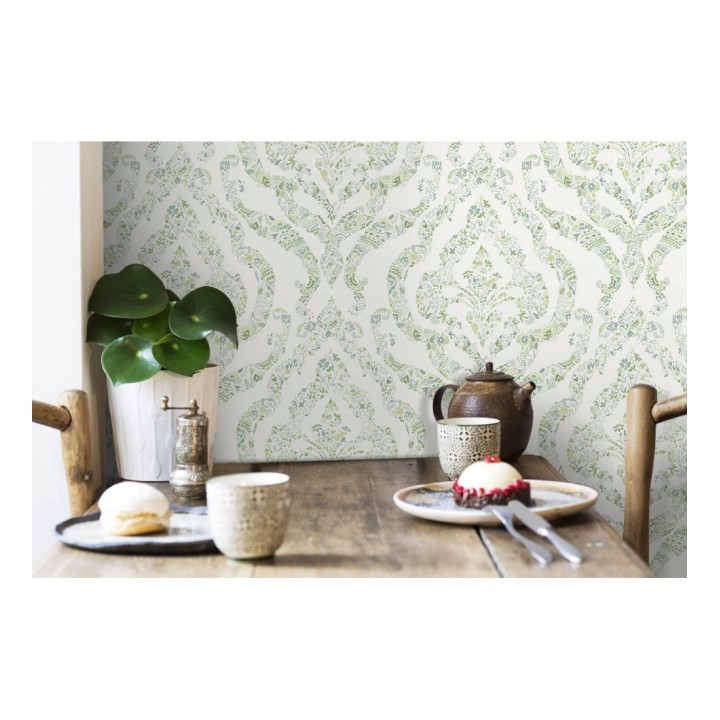 Papel pintado damasco moderno estilo inglés - Spring hall 679522