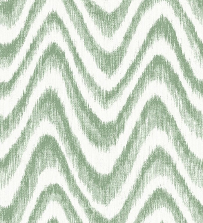 Papel pintado de ondas con degradados verde tropical - Aloha 679524