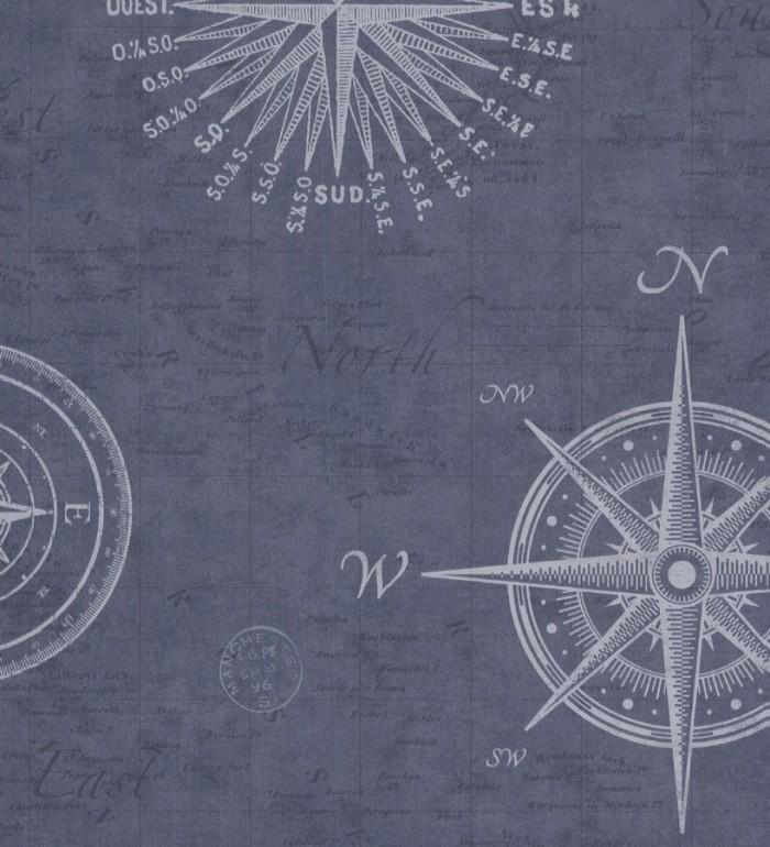 Papel pintado brújulas de viaje vintage - Zonda 7390