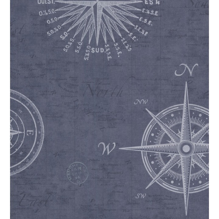 Papel pintado brújulas de viaje vintage - Zonda 7390
