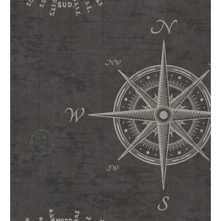 Papel pintado brújulas de viaje vintage - Zonda 7391