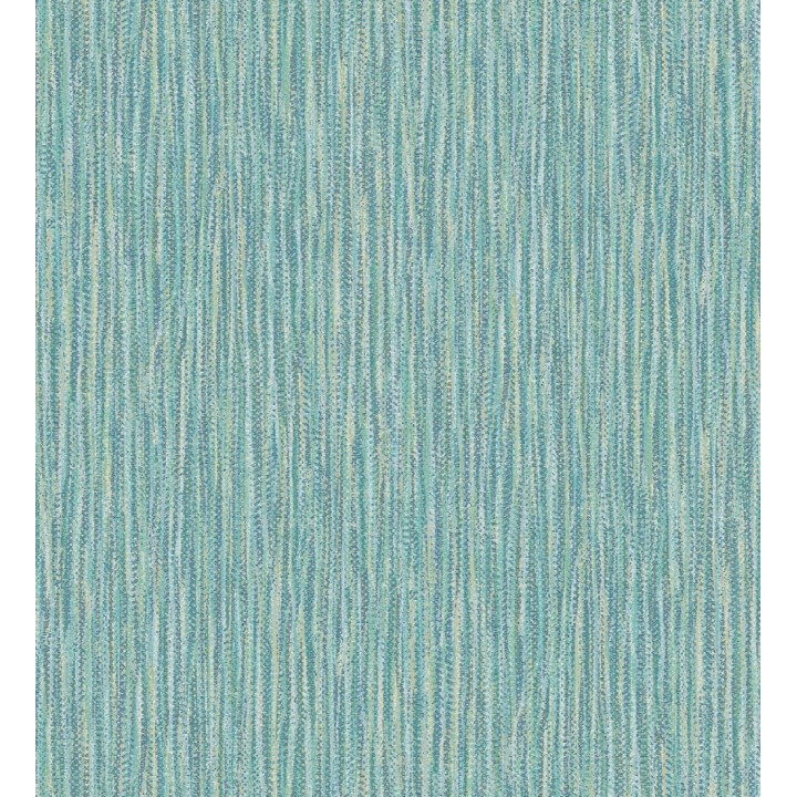 Papel pintado rayado con textura estilo tropical tonos turquesa - Belize 679538