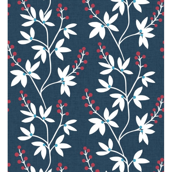 Papel pintado flores y ramas estilo nórdico - Dover Garden 679556