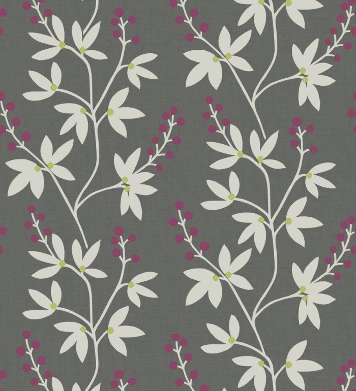 Papel pintado flores y ramas estilo nórdico - Dover Garden 679557