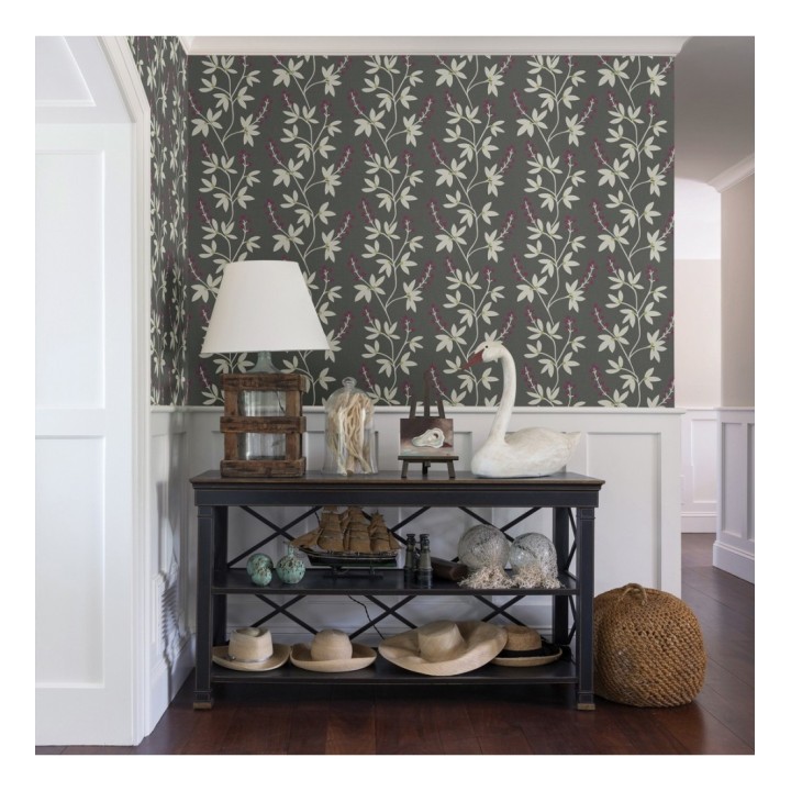 Papel pintado flores y ramas estilo nórdico - Dover Garden 679557