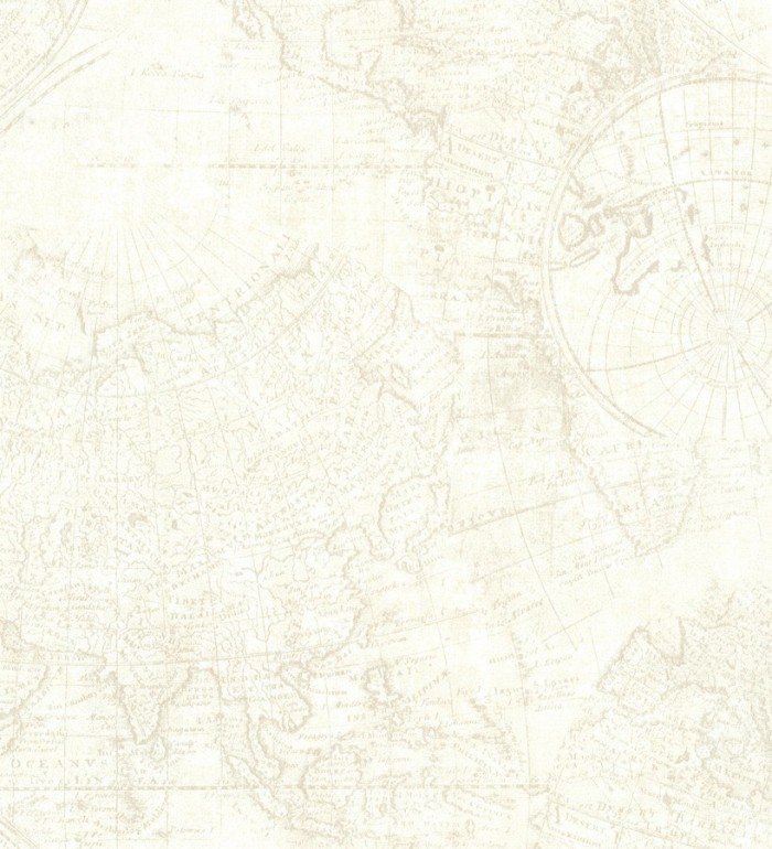 Papel pintado mapa cartográfico vintage - Esquivel 7405