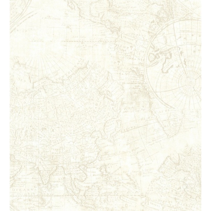 Papel pintado mapa cartográfico vintage - Esquivel 7405