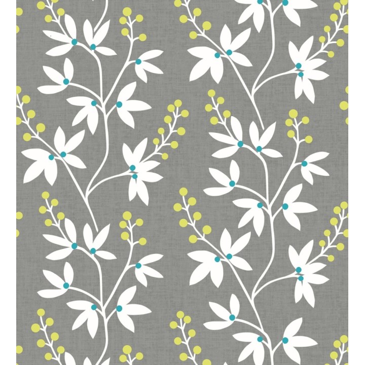 Papel pintado flores y ramas estilo nórdico - Dover Garden 679559