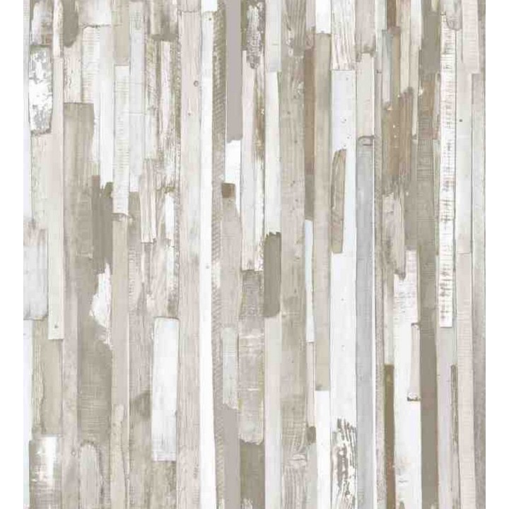 Papel pintado listones de madera estilo nórdico - Algarve 7447