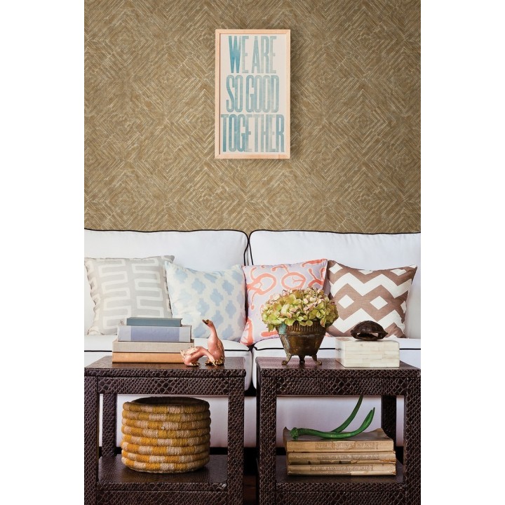 Papel pintado geométrico efecto metálico - Naxos 679583