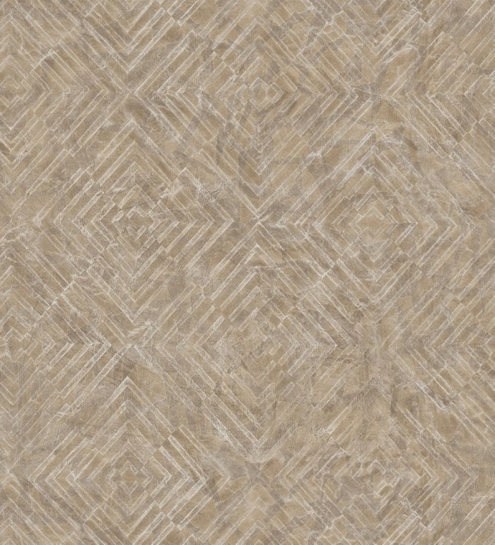 Papel pintado geométrico efecto metálico - Naxos 679585