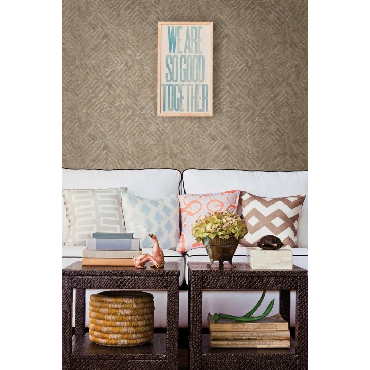 Papel pintado geométrico efecto metálico - Naxos 679585