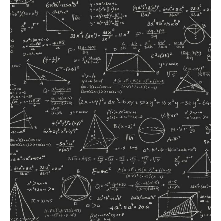 Papel pintado pizarra ecuaciones matemáticas - Tahoma 8344