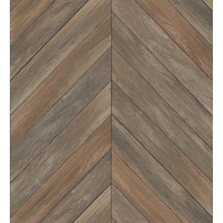 Papel pintado listones de madera formando espigas - Porto Mendes 679589