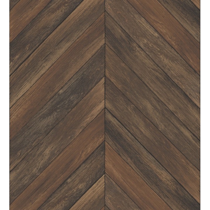 Papel pintado listones de madera formando espigas - Porto Mendes 679590