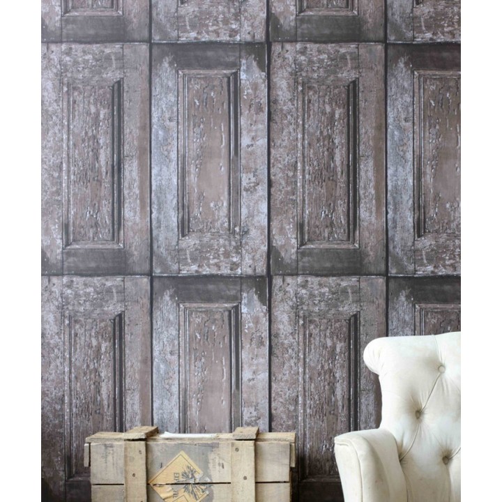 Papel pintado cuarterones imitando puertas de madera - Ribamar 8353
