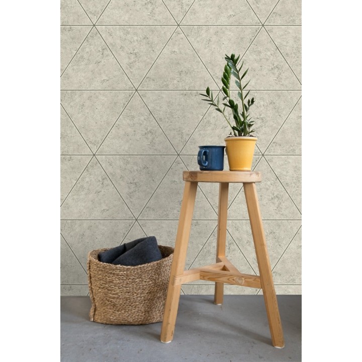 Papel pintado geométrico efecto hormigón pulido - Nantes 679596