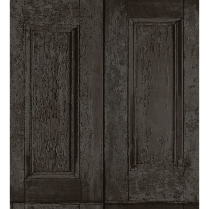 Papel pintado cuarterones negros imitando puertas de madera - Ribamar 8354