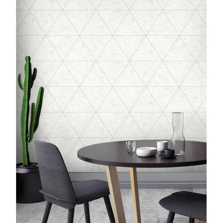 Papel pintado geométrico efecto hormigón pulido - Nantes 679597