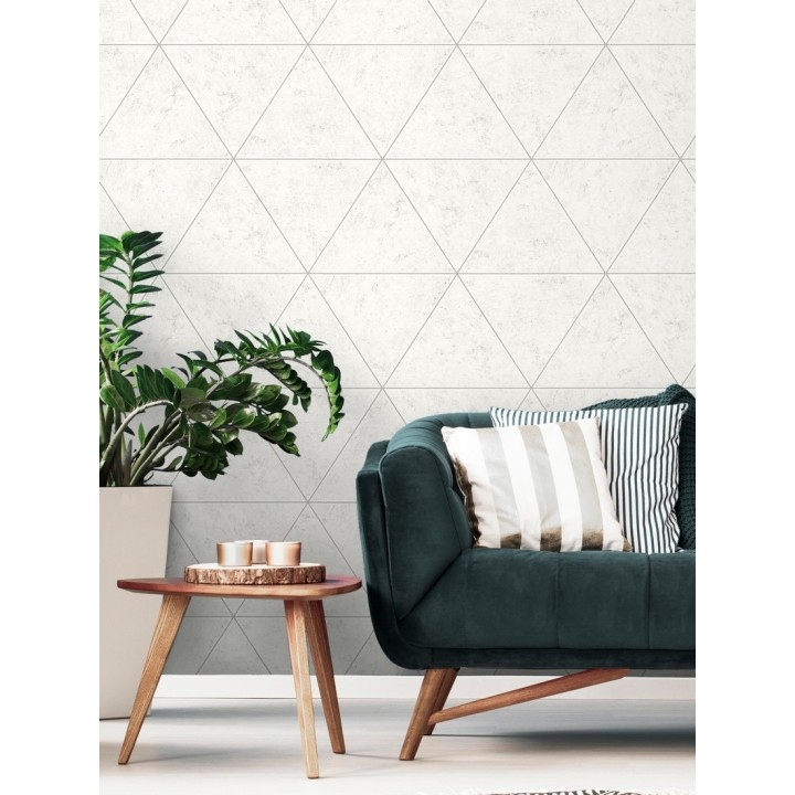 Papel pintado geométrico efecto hormigón pulido - Nantes 679597