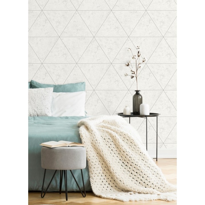 Papel pintado geométrico efecto hormigón pulido - Nantes 679597