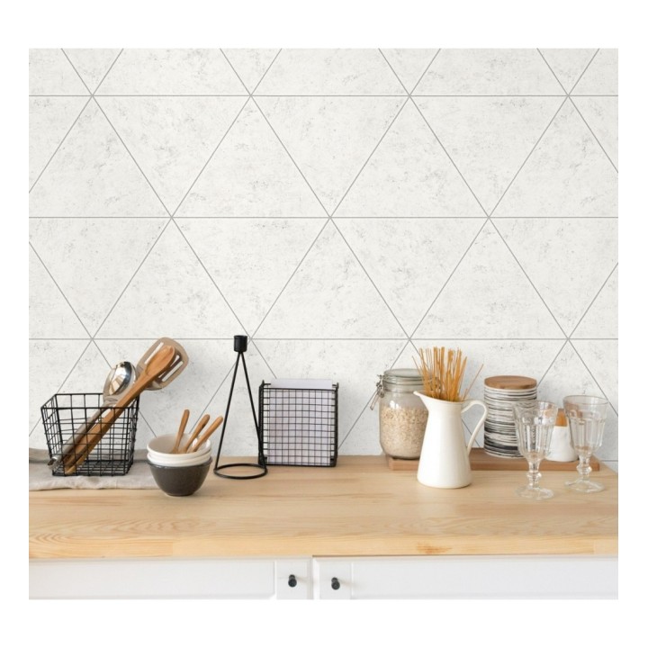 Papel pintado geométrico efecto hormigón pulido - Nantes 679597