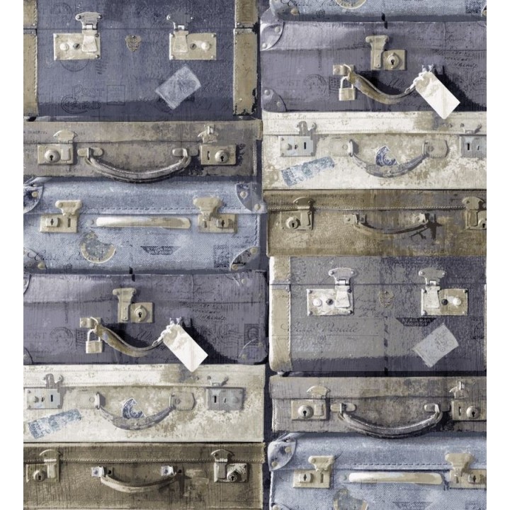 Papel pintado maletas de viaje vintage - Allegra 8357