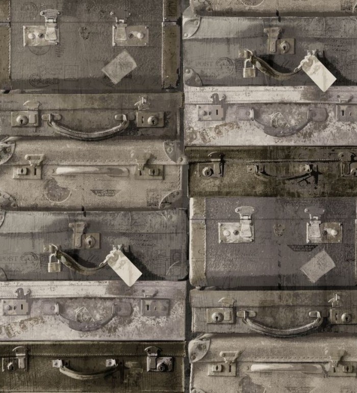 Papel pintado maletas de viaje vintage - Allegra 8359