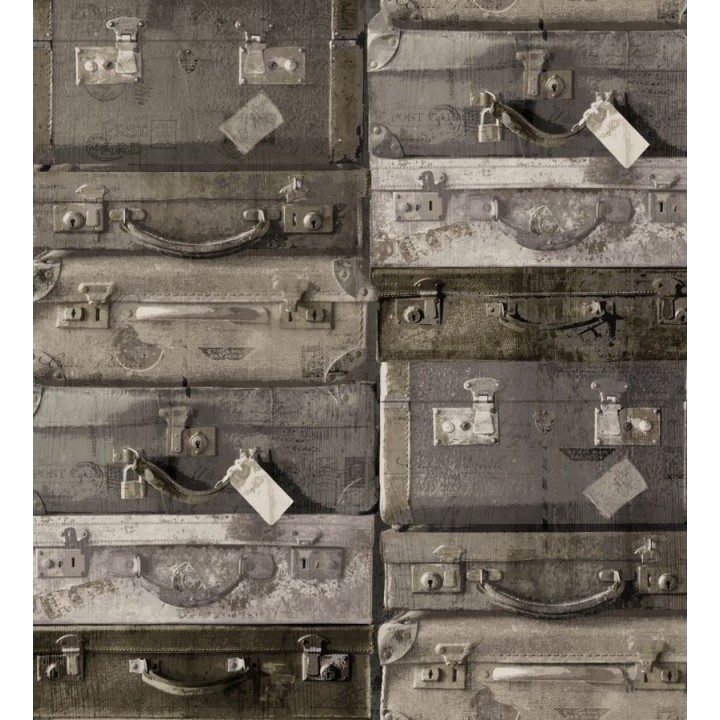Papel pintado maletas de viaje vintage - Allegra 8359