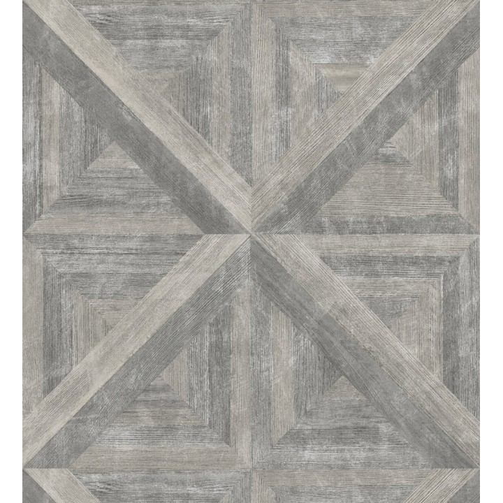 Papel pintado geométrico cuarterones de madera - Delfos 679600