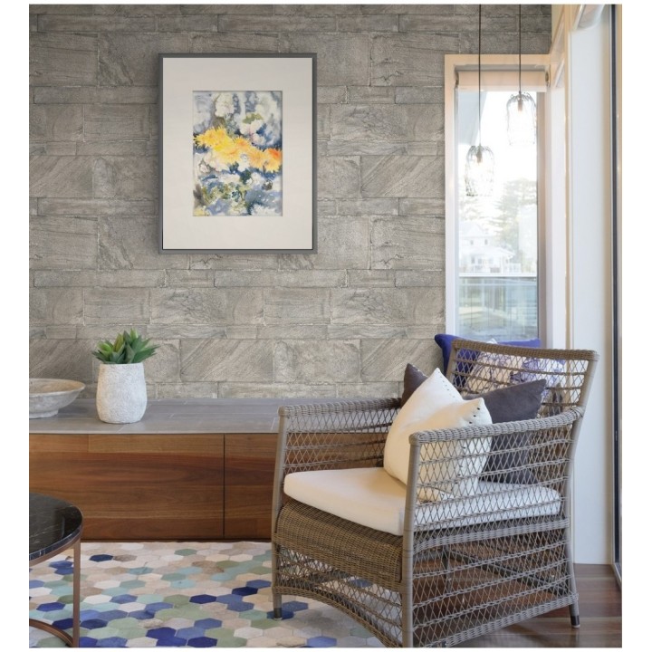 Papel pintado muro de piedras desiguales - Cardiff Stone 679604