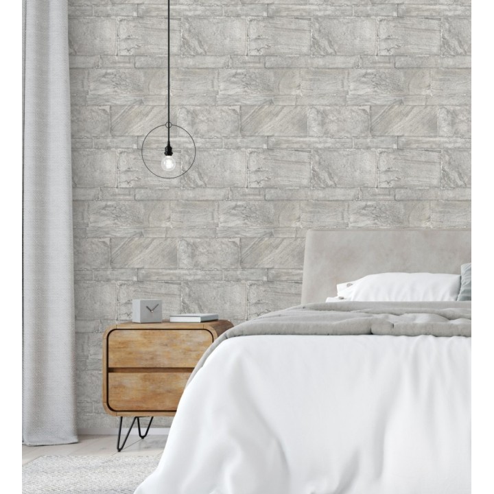 Papel pintado muro de piedras desiguales - Cardiff Stone 679604