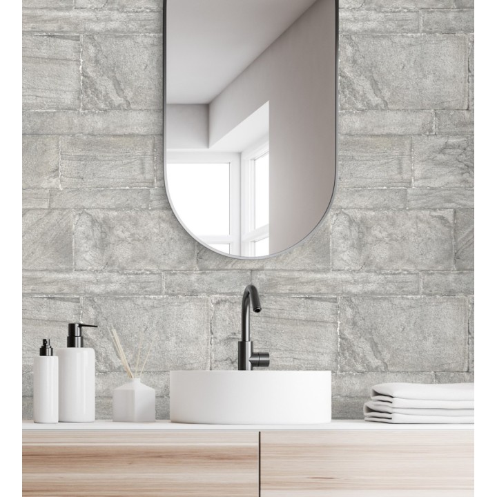 Papel pintado muro de piedras desiguales - Cardiff Stone 679604