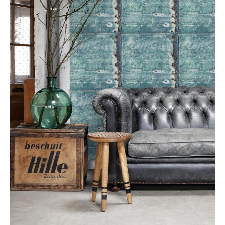 Papel pintado chapa metálica industrial - Roano 8362