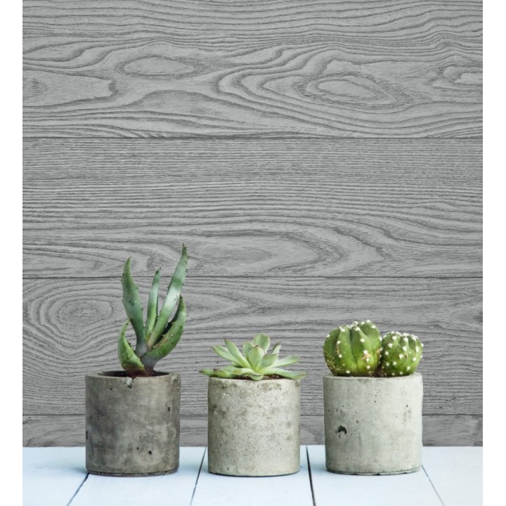 Papel pintado madera horizontal con vetas en relieve - Porto Ancora 679608