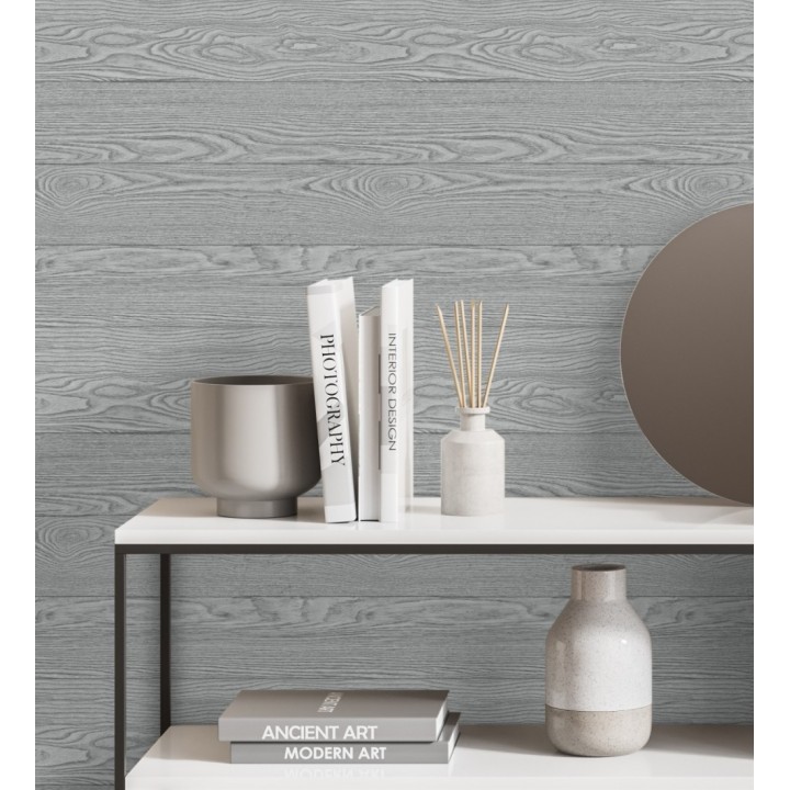 Papel pintado madera horizontal con vetas en relieve - Porto Ancora 679608