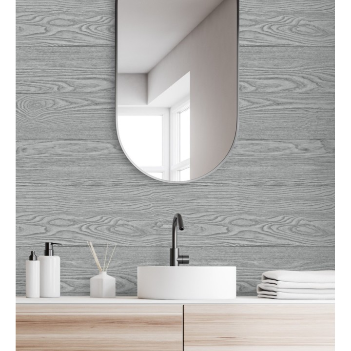 Papel pintado madera horizontal con vetas en relieve - Porto Ancora 679608