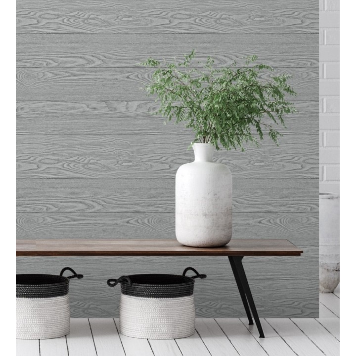 Papel pintado madera horizontal con vetas en relieve - Porto Ancora 679608