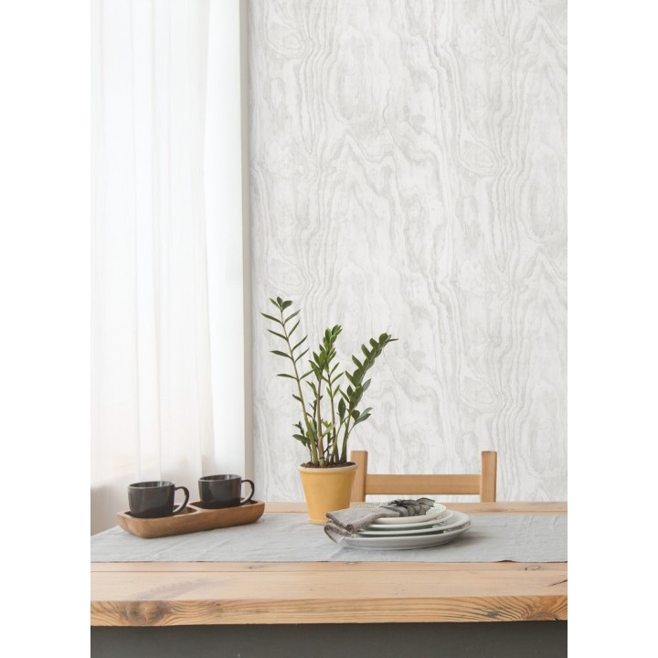 Papel pintado vetas de madera blanca - Country Wood 679619