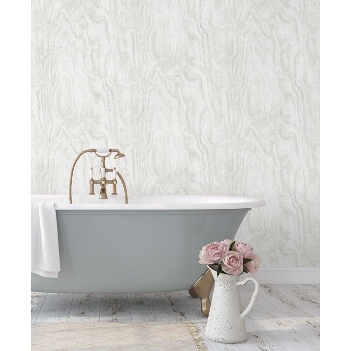 Papel pintado vetas de madera blanca - Country Wood 679619