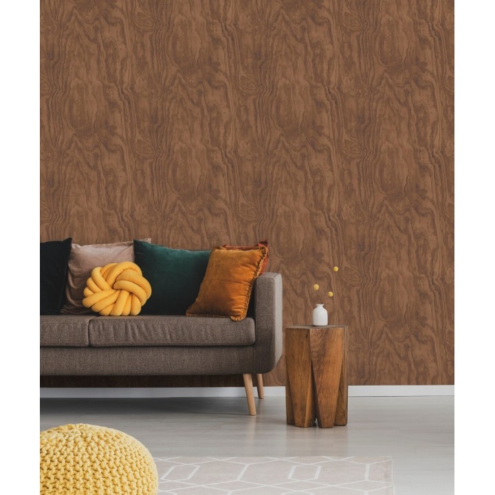 Papel pintado vetas de madera castaño claro - Country Wood 679620