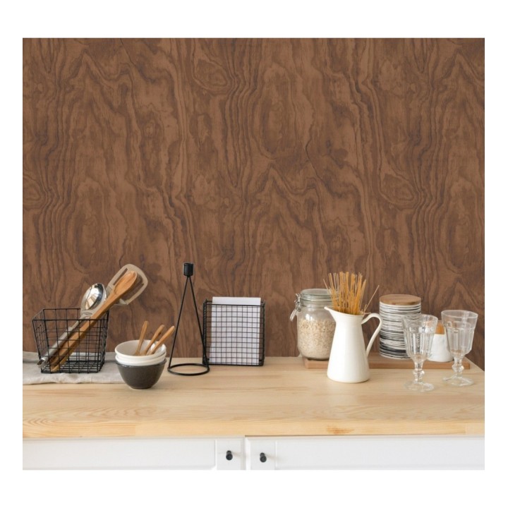Papel pintado vetas de madera castaño claro - Country Wood 679620