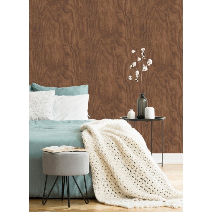 Papel pintado vetas de madera castaño claro - Country Wood 679620