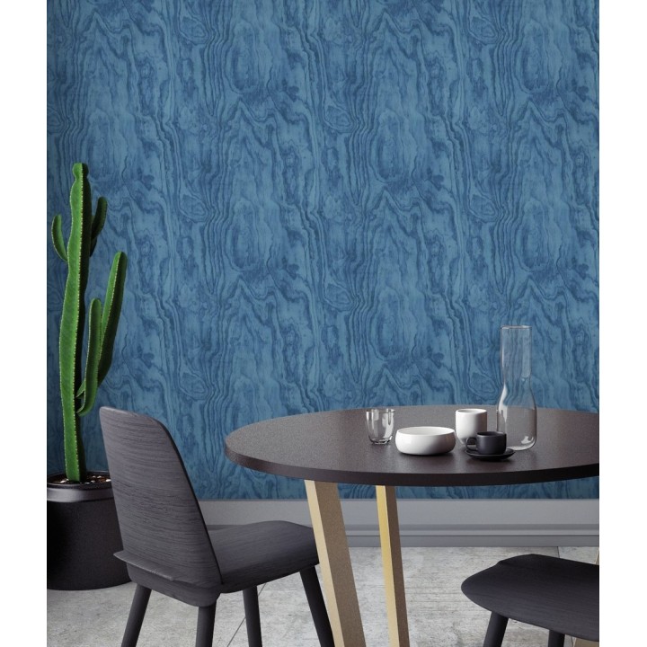 Papel pintado vetas de madera tonos azules - Country Wood 679621