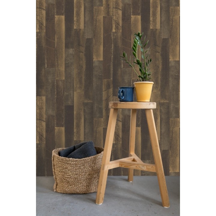 Papel pintado piedra pizarra en listones verticales minimalista - Lisboa 679629
