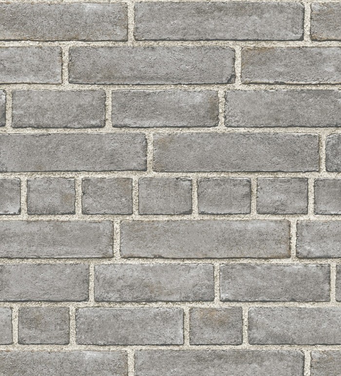 Papel pintado de ladrillos gris textura piedra  - Dallas 679630
