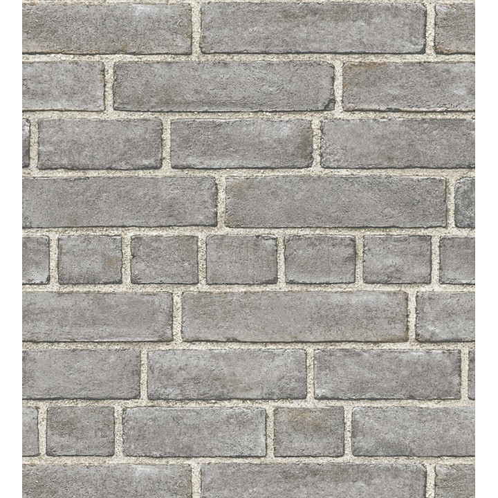 Papel pintado de ladrillos gris textura piedra  - Dallas 679630
