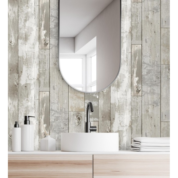 Papel pintado listones de madera estilo tropical  - Oporto 679634