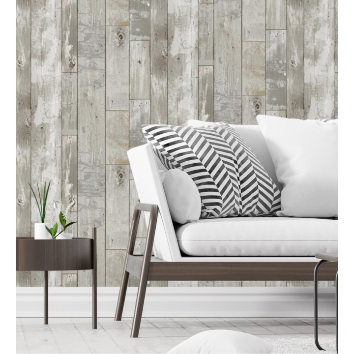 Papel pintado listones de madera estilo tropical  - Oporto 679634