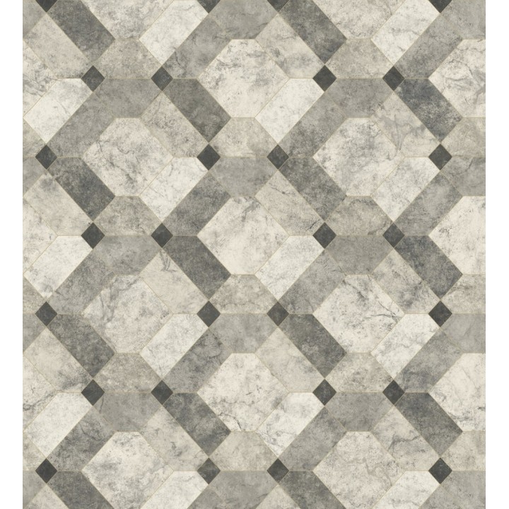 Papel pintado azulejos de piedra geométricos - Tarsis 679635